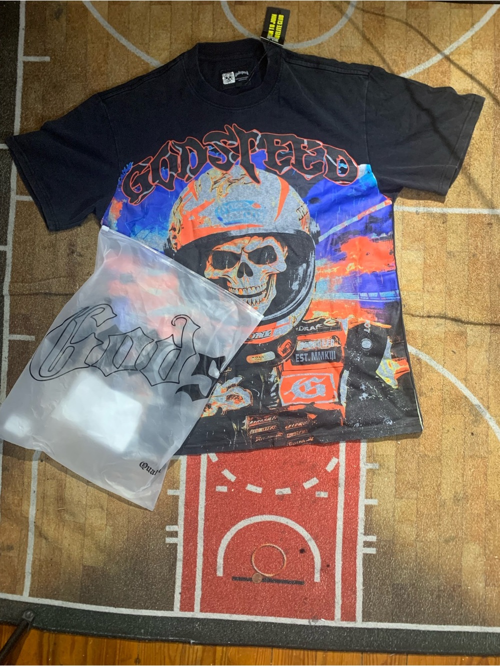 GodSpeed Tee Mens Medium Short Sleeve Graphic Black